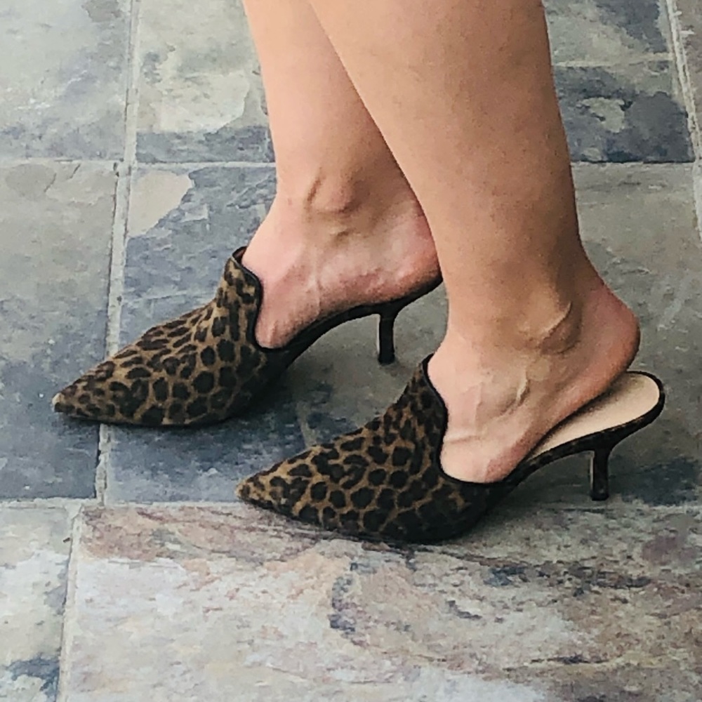 Veronica Beard Leopard Mules